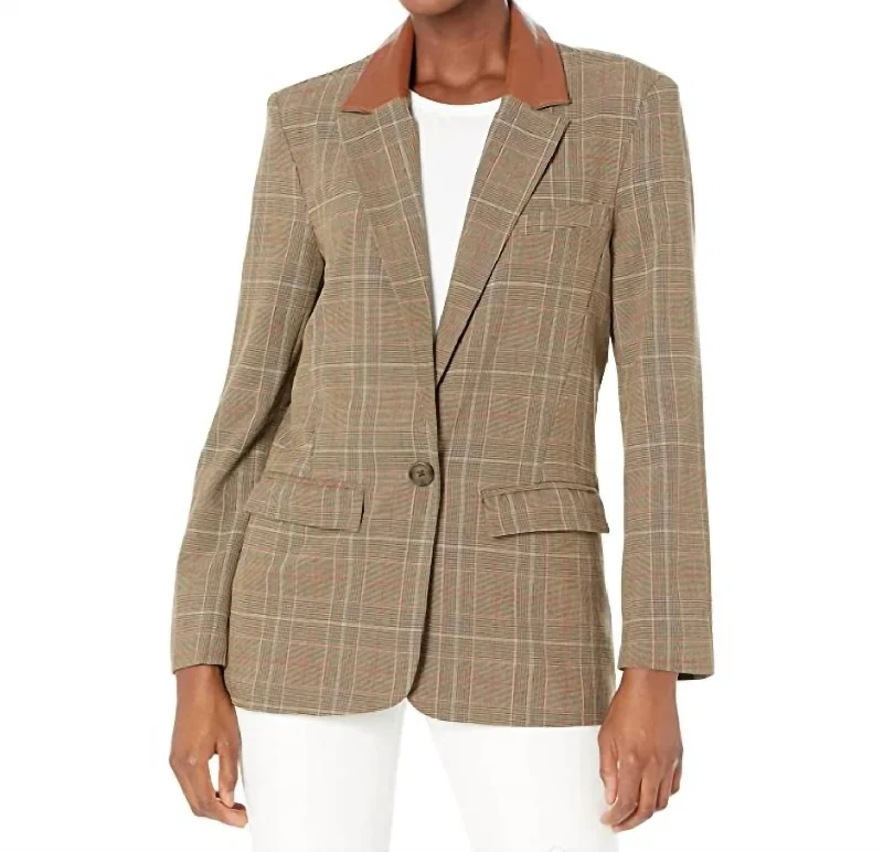 Audrey Blazer In Chicory Coffee